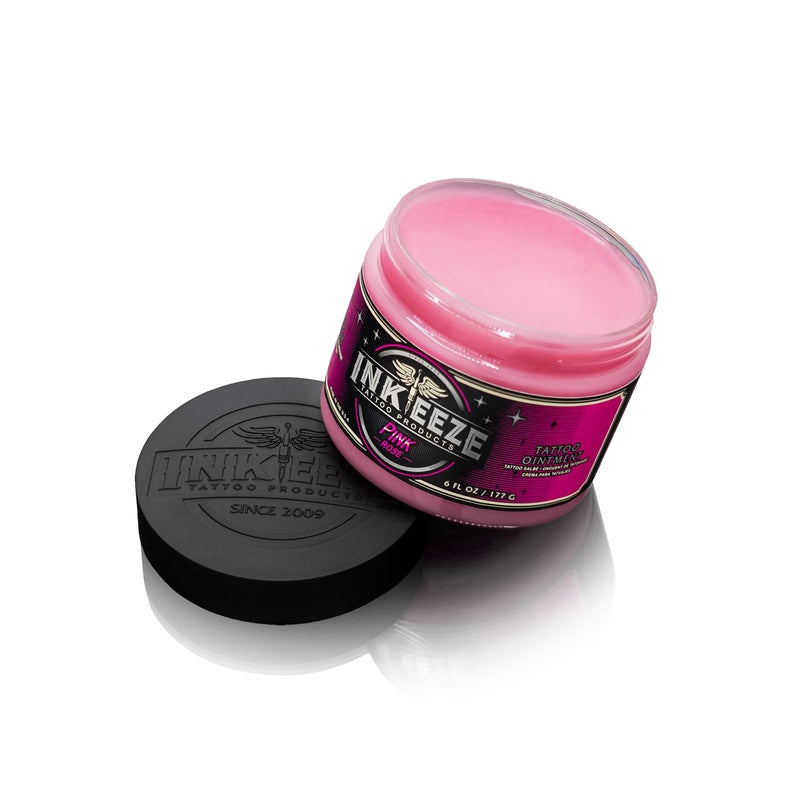 INK-EEZE Pink Tattoo Ointment for Artists and Aftercare, Essential Oils, Vegan, Cruelty Free, Made in USA, Bubble Gum, 6oz - Image 2