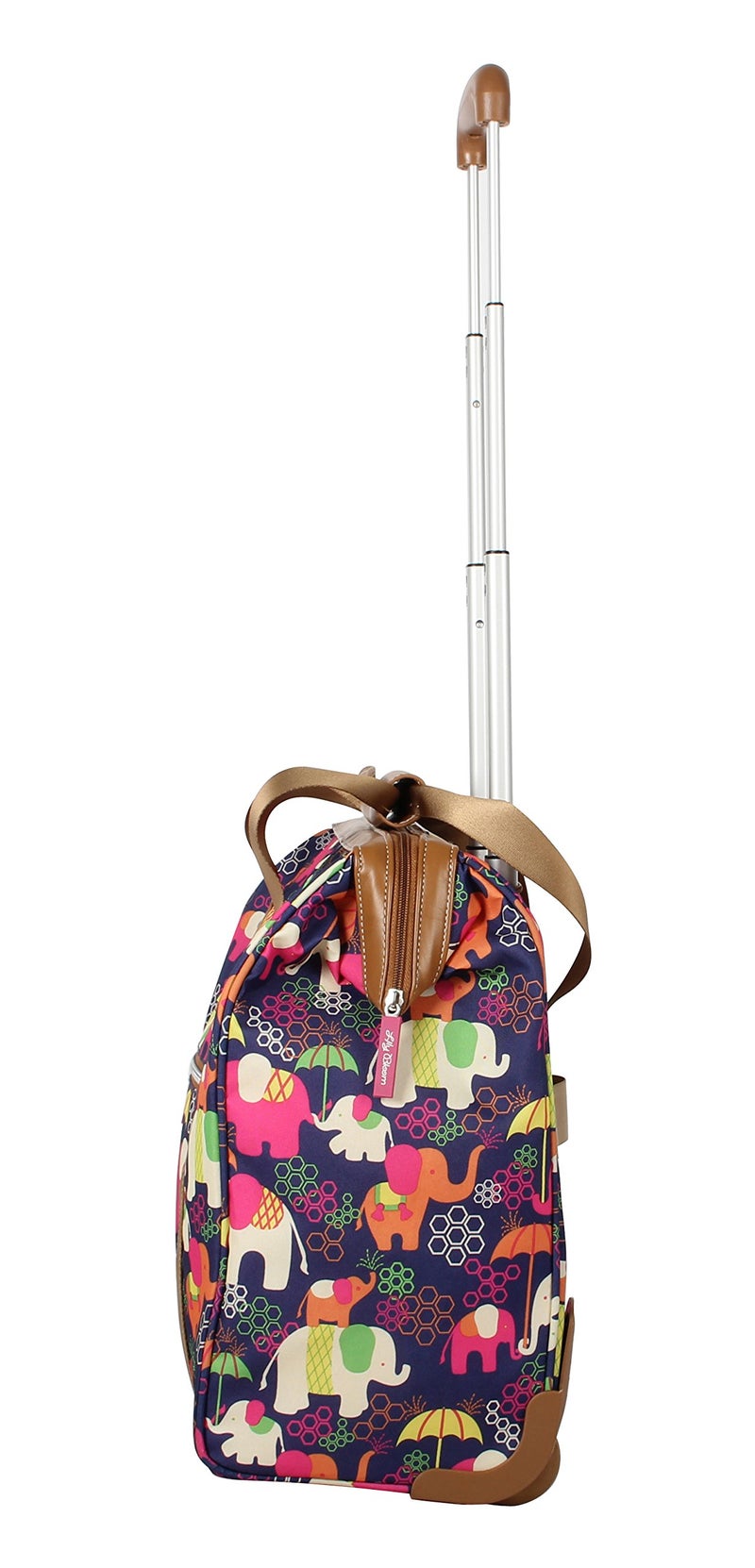 Lily Bloom Design Pattern Carry on Bag Wheeled Cabin Tote (Elephant Rain) - Image 3