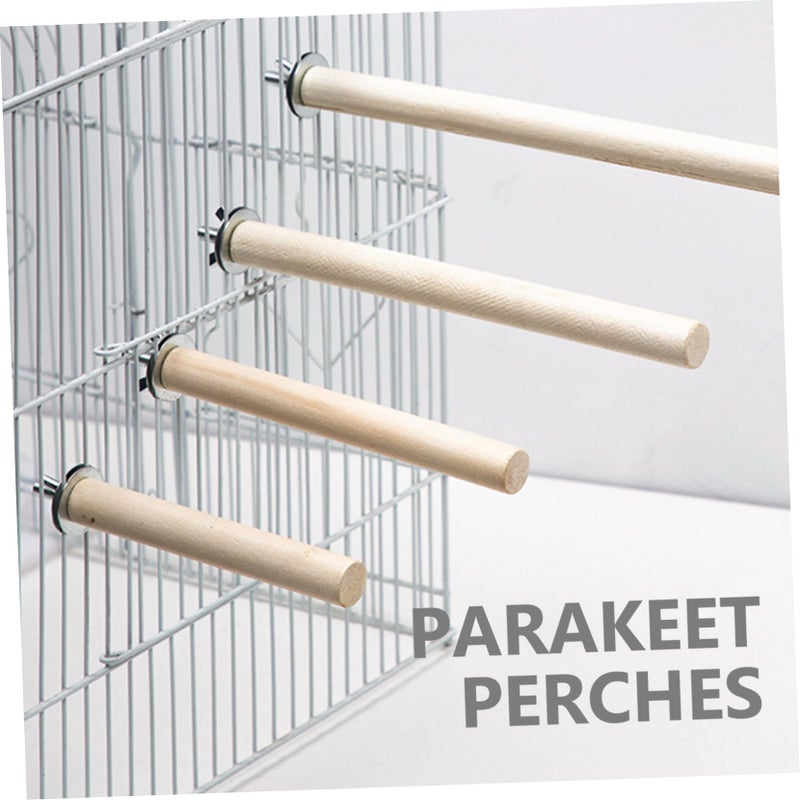 6Pcs Natural Wood Bird Perch Sticks For Parrots Parakeets Cockatiels Cage Accessories - Image 4