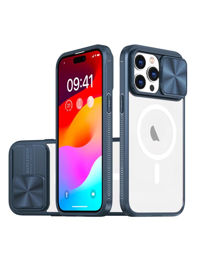 زبون جراب لهاتف iPhone 11 Pro Max مصنوع من الأكريليك الشفاف + PC + TPU MagSafe Lens غطاء منزلق بتغطية كاملة جراب هاتف - Image 1