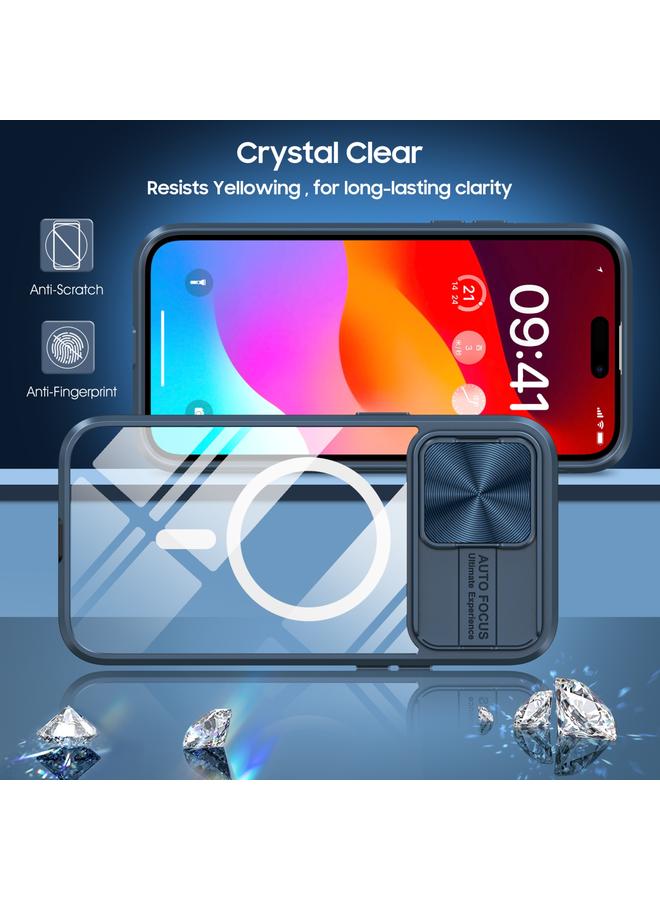 زبون جراب لهاتف iPhone 11 Pro Max مصنوع من الأكريليك الشفاف + PC + TPU MagSafe Lens غطاء منزلق بتغطية كاملة جراب هاتف - Image 2