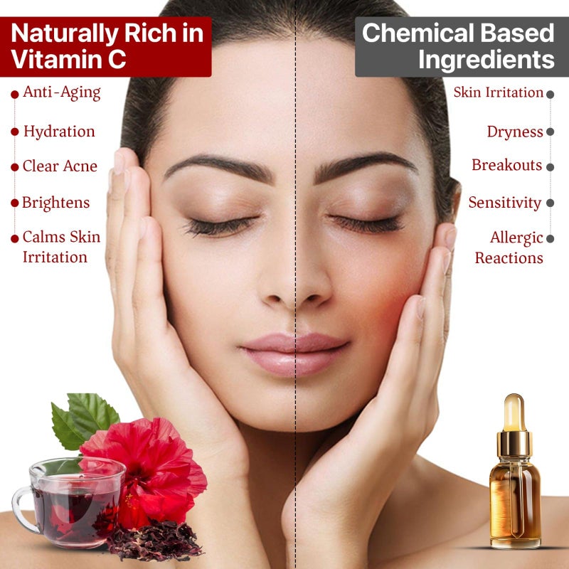 BLUE TEA - Hibiscus Rose Tea - 60 Tea Bags - Plant Based || SKIN GLOW ENHANCING TEA || Caffeine Free - Flower Based - Tangy Flavor - Vegan - Gluten Free - Non-GMO - Herbal Tea | Ziplock Pouch - Image 3