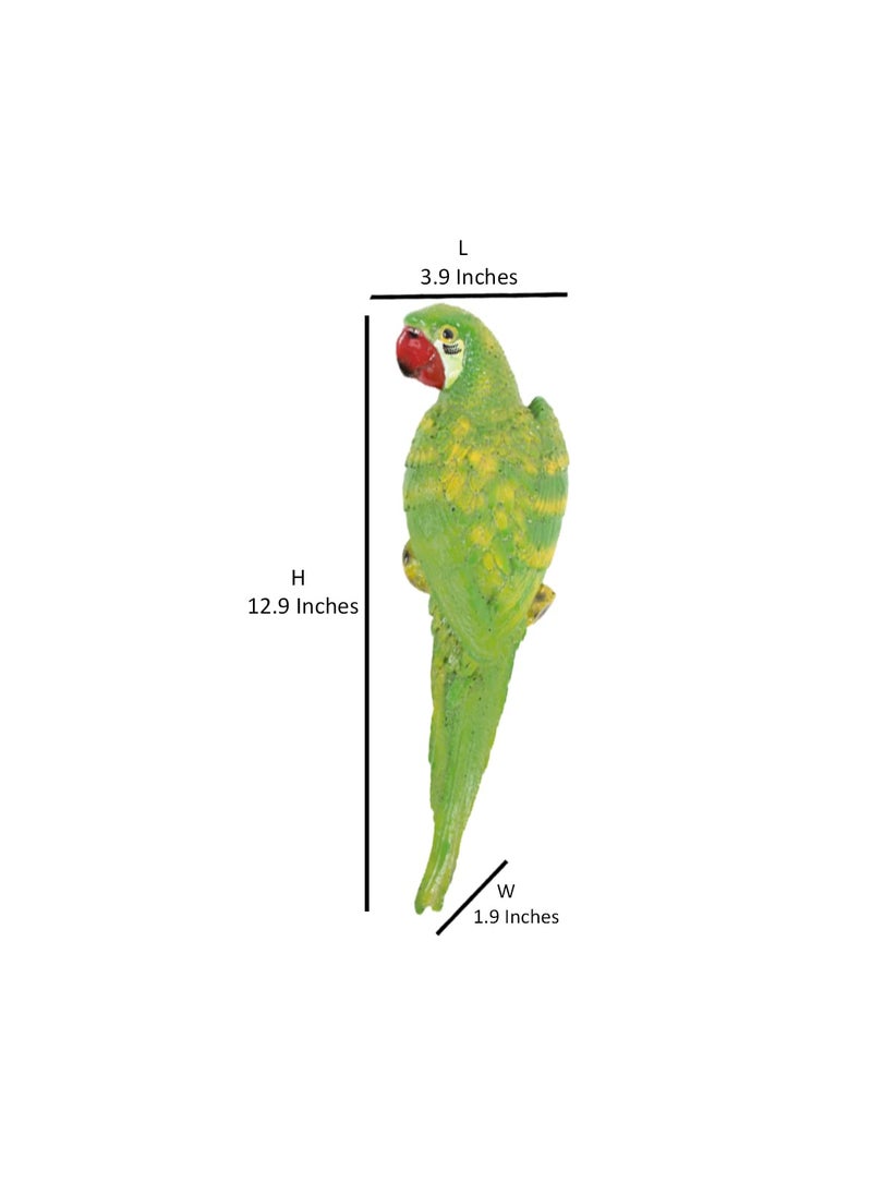 Wonderland - Wonderland Green Wall ParrotGarden décor|Outdoor Décor - Image 1