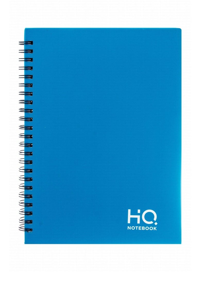 HQ A5 Size Wire Bound Hard Cover Notebook With 160 Pages Blue  - Image 1