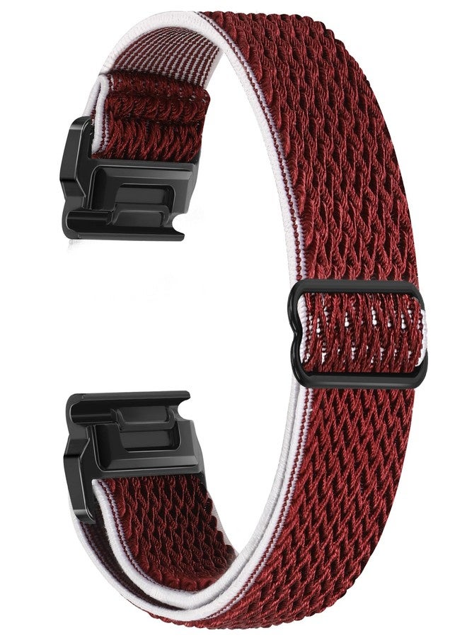 Acortjl 26mm Elastic Watch Bands Compatible for Garmin Fenix 8 51mm/Tactix 8 51mm/Enduro/2X/epix Pro 51mm, Quickfit Nylon Band for Fenix 7X/6X Pro/5X Plus/3/Tactix/Descent MK2i Smartwatches - Image 1