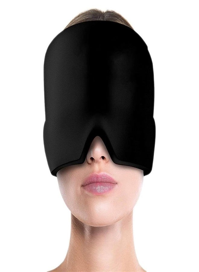 PAVANTIQUE Migraine Relief Cap Hot & Cold Therapy Gel Head Wrap for Headache, Tension, Stress & Eye Comfort, Reusable Flexible Ice Pack Head Cap with 360° Coverage, One Size Fits Most, Black - Image 1