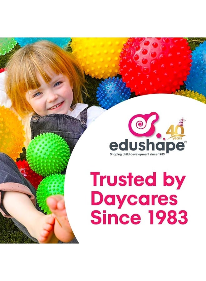 Edushape The Original Sensory Ball for Baby - 4" See-Through Primary Color Baby Ball That Helps Enhance Gross Motor Skills for Kids Aged 6 Months & Up - Stocking Stuffer, Colorful, Unique Toddler Ball - Image 3