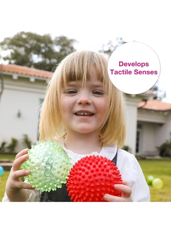 Edushape The Original Sensory Ball for Baby - 4" See-Through Primary Color Baby Ball That Helps Enhance Gross Motor Skills for Kids Aged 6 Months & Up - Stocking Stuffer, Colorful, Unique Toddler Ball - Image 2