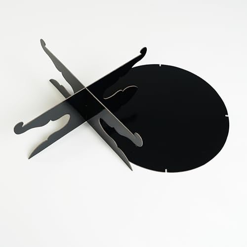 ROSYJUNE 12 inch One Tier Cardboard Cake Stand,Black Cupcake Stand for Birthday Wedding DIY Dessert Decoration - Image 3