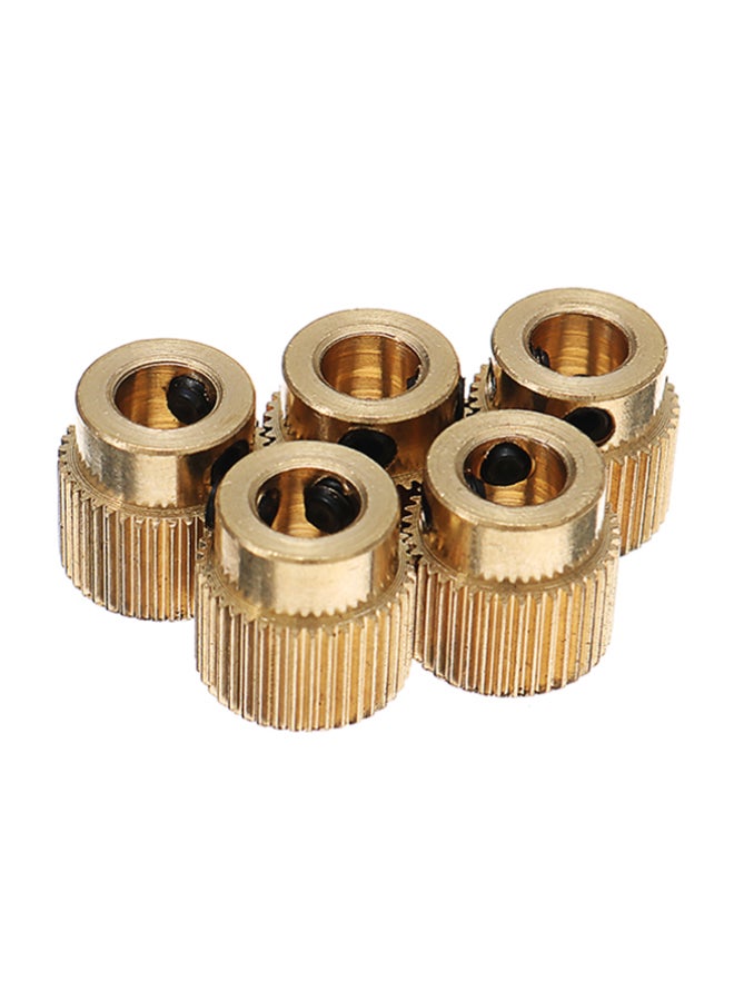 Creality 3D 5-Piece Extrusion Gear For 3D Printer Gold - Image 1