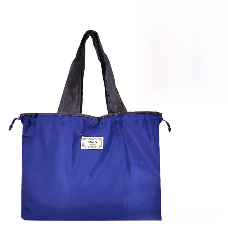 Eco-Friendly Drawstring Shopping Bag Blue + 