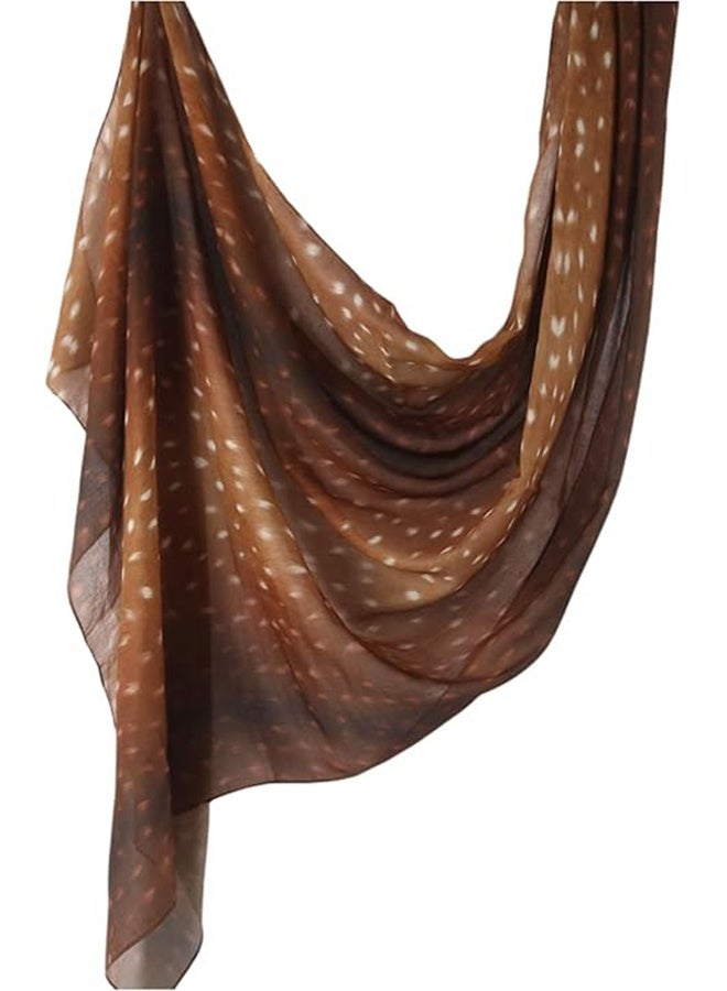 Instant Hijab Scarf for Women, Watercolour Floral Printed Soft Modal Cotton Head Wraps Long Shawl - Image 2