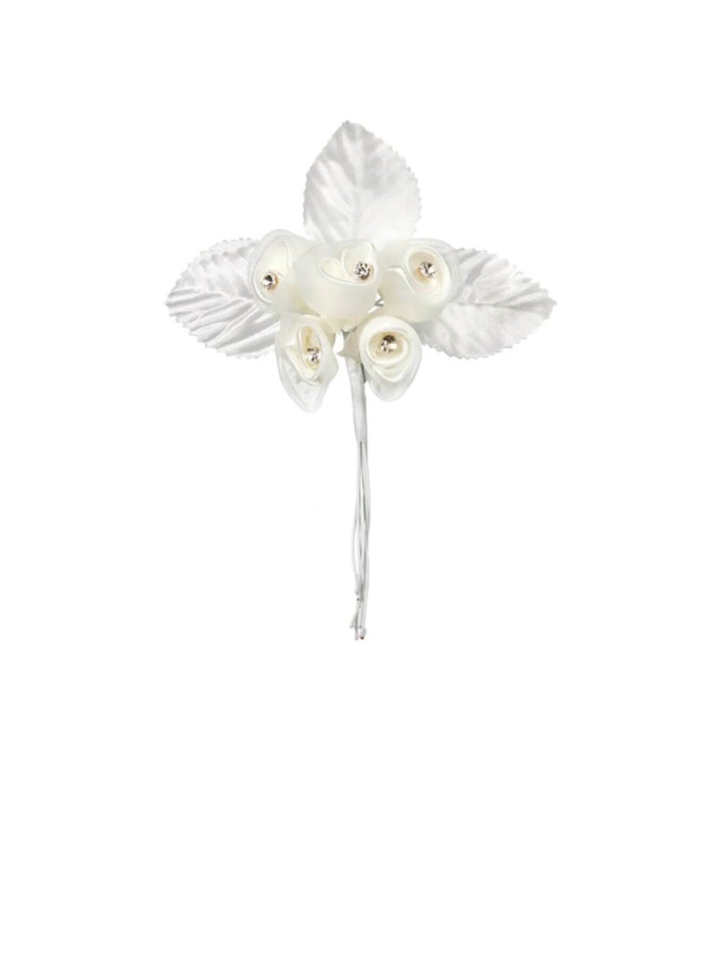 كريم مراكز حجر الراين الشفاف والساتان ، 6 حزم - Image 3