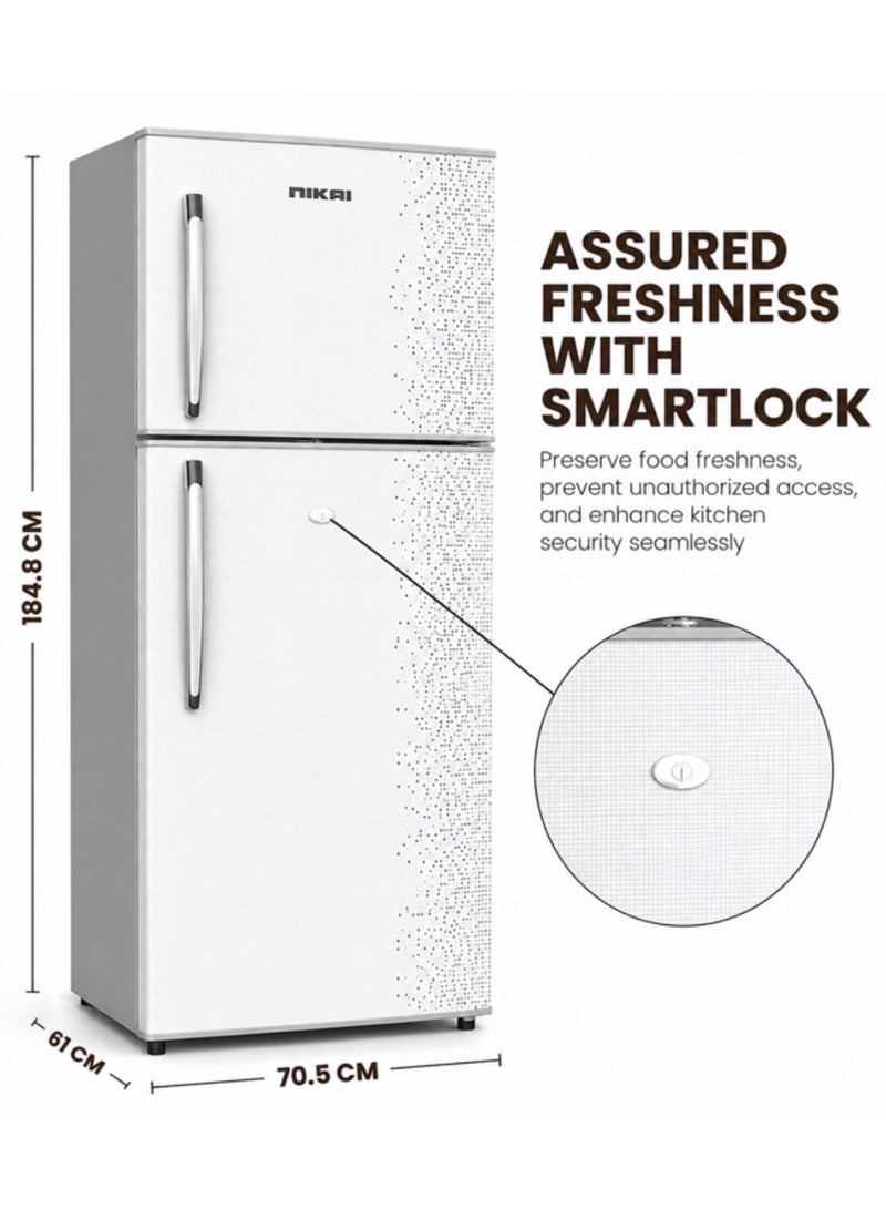 NIKAI 550L Gross / 403L Net Capacity Top Mount Double Door Refrigerator | Energy Efficient, R600a Gas, Defrost, Silent Operation, Adjustable Thermostat, Lock & Key, Magic Color Finish, Large Capacity Fridge, Best for Medium & Big family & Hotel apartments - NRF550DN3M NRF550DN3M Magic - Image 4