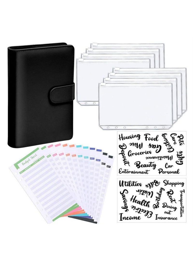 Generic A6 Loose-Leaf Folder Hand Account Book Macaron Notebook Leather Book Cash Budget Book  - Image 1
