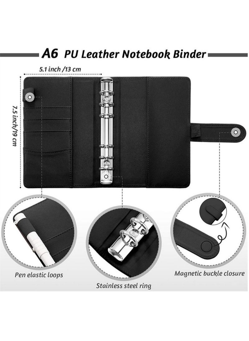Generic A6 Loose-Leaf Folder Hand Account Book Macaron Notebook Leather Book Cash Budget Book  - Image 4