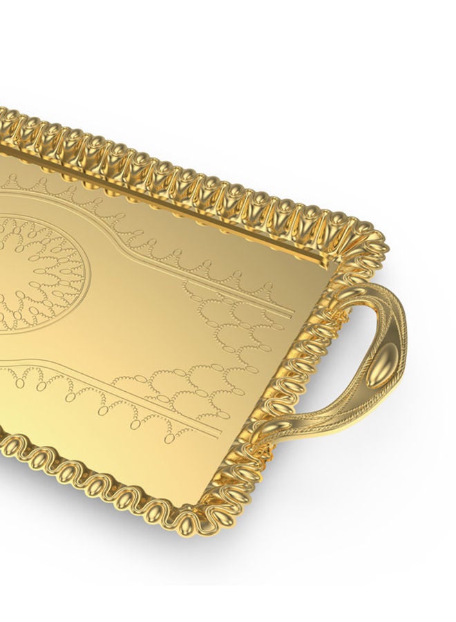 Alsaif مجموعة صواني تقديم من الحديد الصلب راجين ذهبية - Image 4