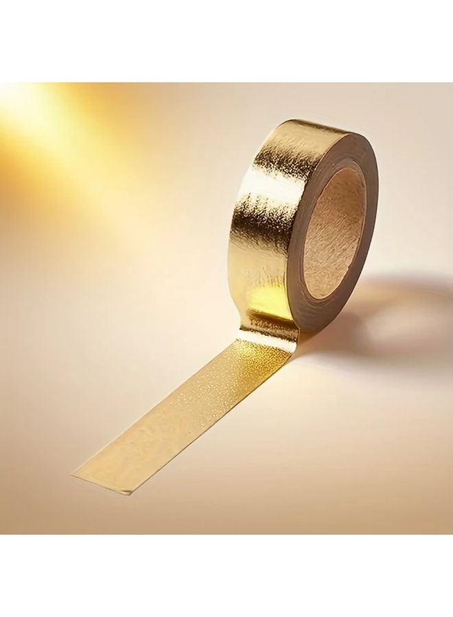 5 Rolls Golden Aluminum Foil Tape 15mm x 5m for Scrapbook DIY Craft Decoration - Image 4
