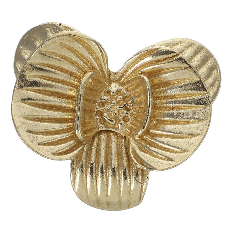 Vintage Gold Brass Butterfly Flower Cabinet Handles Drawer Pulls Decorative Knobs - Image 2