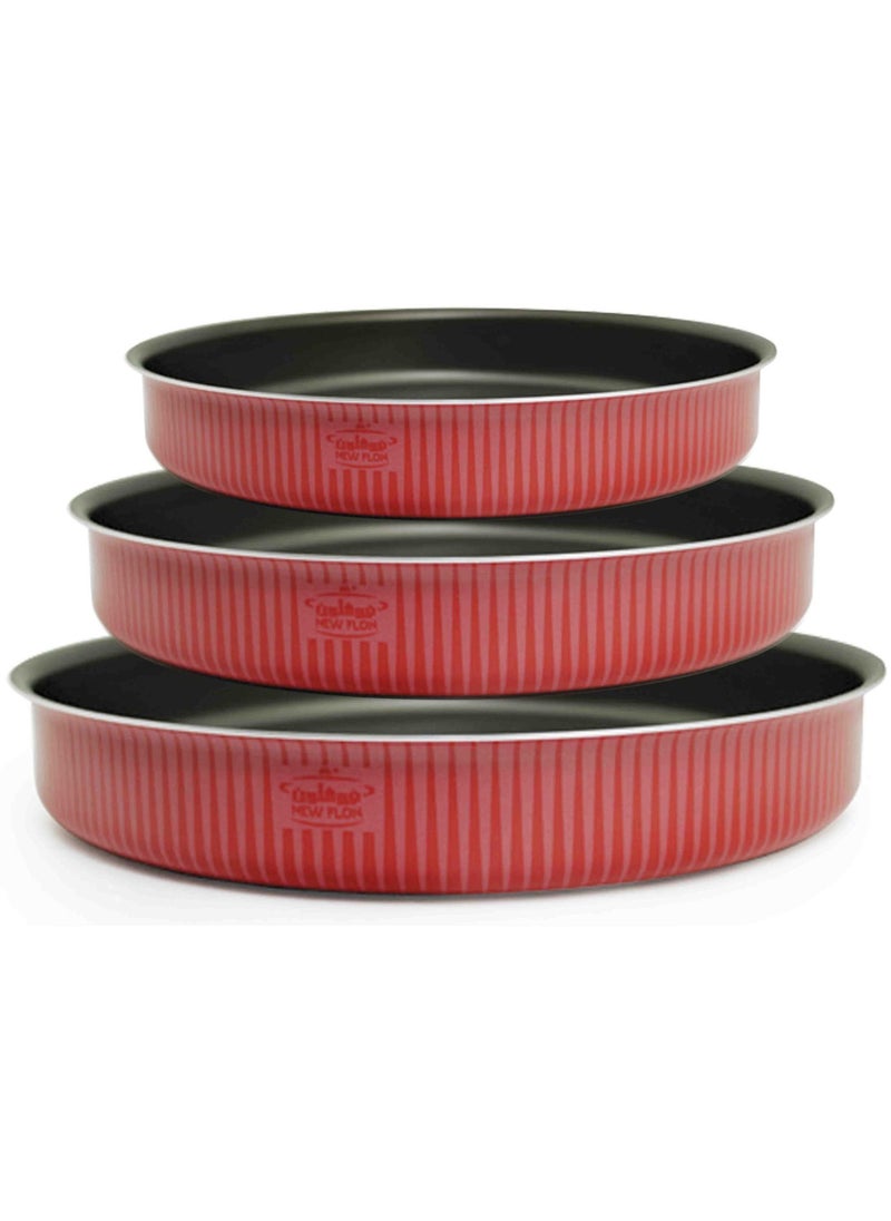 3-Piece Round Oven Dish Set Red 24, 28, 32cm - pzsku/Z72BAE1BFCC88D795819BZ/45/_/1686998211/4fadfb5f-307a-4b0e-8e98-912ba8e0199f