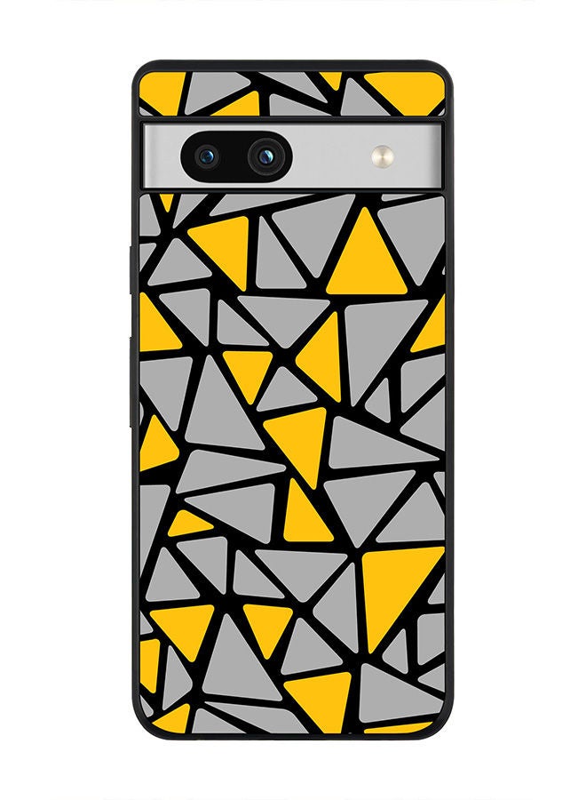 Stylizedd حافظة سوداء متينة لجهاز Google Pixel 7a 5G - حافظة رفيعة مرنة بحواف مطاطية مضادة للسقوط - Triabstract - Image 1