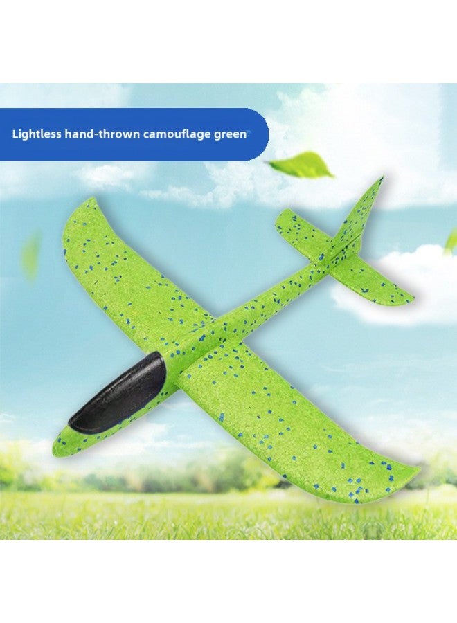 Foam Aircraft 44cm Hand Throwing Foam Aircraft Outdoor Children's Toy Gliding Swing Aircraft Model Sliding Toy-Color:Green Foam Aircraft ]  - Image 1