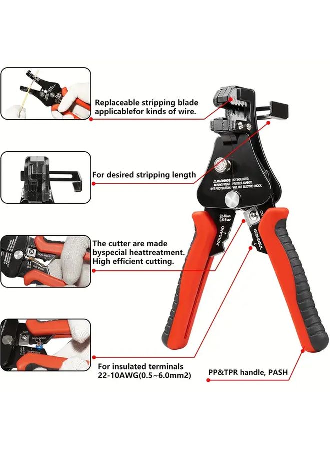 7 Inch Automatic Wire Stripper 3 In 1 Wire Crimping Cutter Plier - Image 2