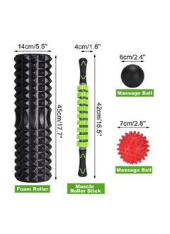 Generic 5 in 1 Yoga Column Massage Stick Combination Set Foam Shaft Fascia Ball Massage Relaxing Roller Yoga Kits  - Image 3