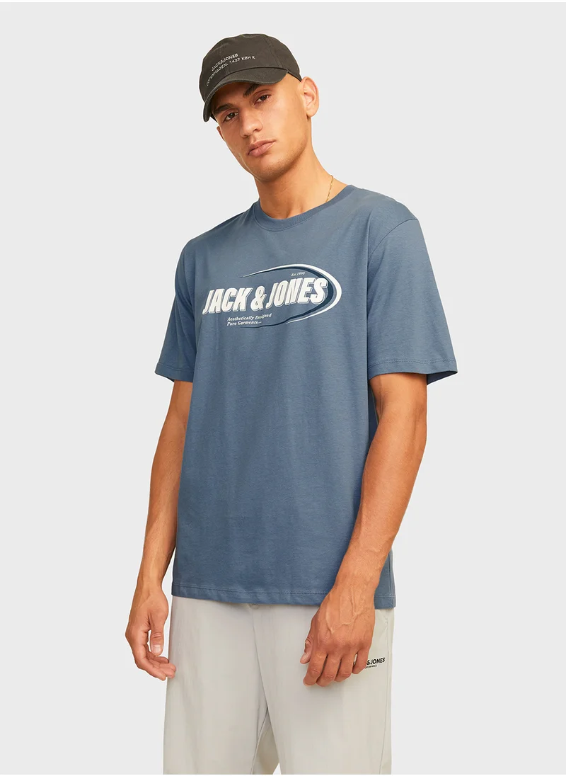 JACK & JONES Logo Crew Neck T-Shirt