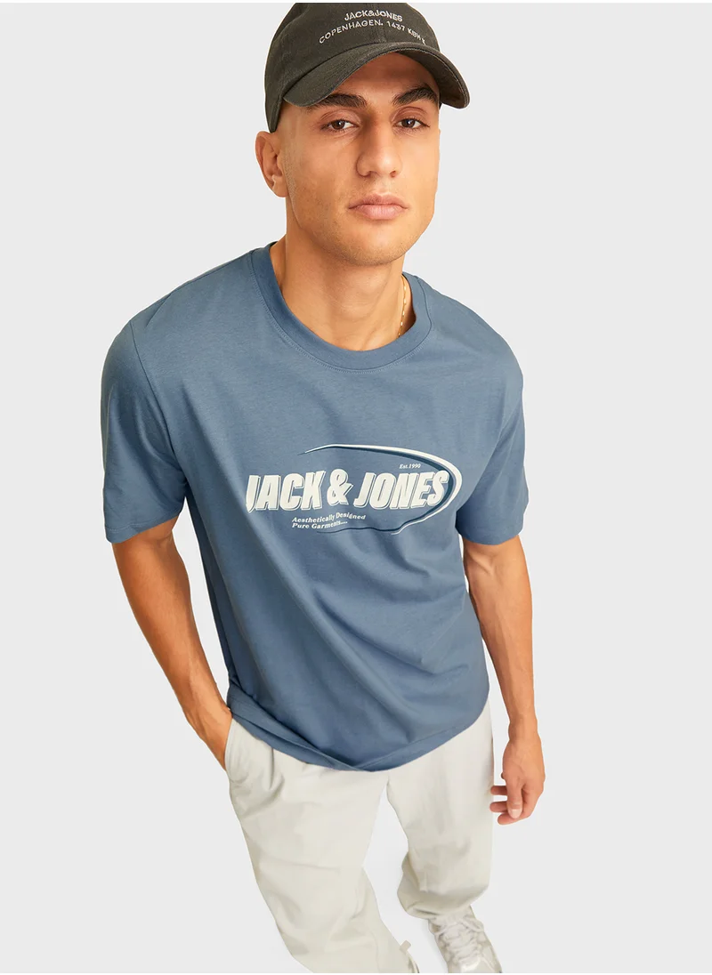 JACK & JONES Logo Crew Neck T-Shirt