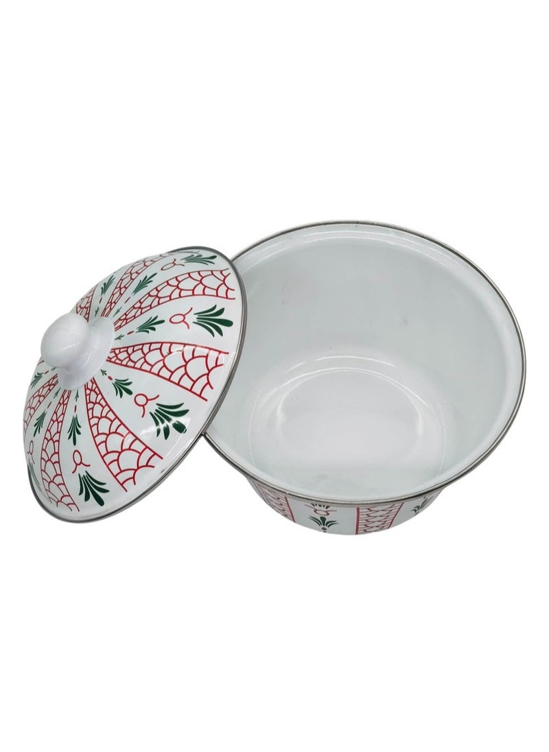 Simba SIMBA Enamel Date Bowl with Lid 14cm, Multicolour  - Image 2