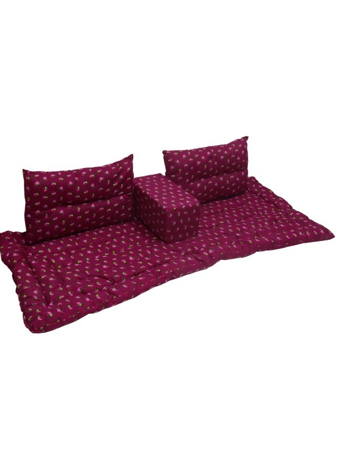 سمارت هوم طقم جلسة أرضية فاخر ٤ في ١ – مجلس عربي تراثي، طقم كنب أرضي، مفروشات للمجالس والاستراحات - Image 1