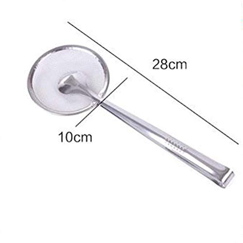 Homava Stainless Steel 2 in 1 Fry Tool Filter Spoon Snack Strainer with Clip Tong, 28 X 10 X 2 cm, Silver - Image 5