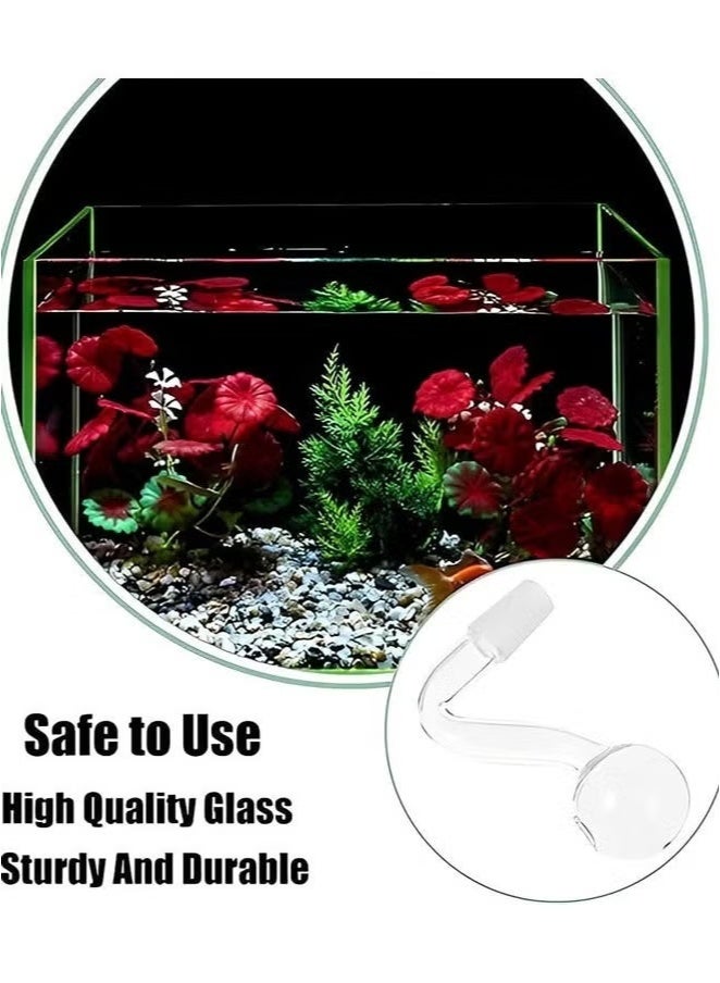 2Pcs 14mm Glass Mini inflow Pipe,Inflow Pipe Water Pump Aquarium FilterTubing, Surface Skimmer, AquariumPlanted Tank Aquascaping Fish TankAccessories, for Fish Tank - Image 2