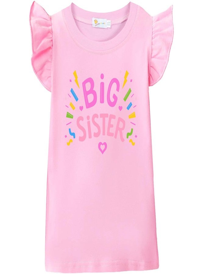 Tkria Big Sister Shirt for Toddler Baby Girl Big Sis Announcement T-Shirt Kid Promoted to Best Graphic Ruffle Short Sleeve Tee 3T - Image 1