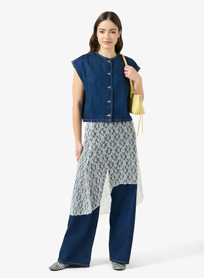 ONLY  Onlsadie Sl Dnm Waistcoat Gen for Women | Best Price UAE