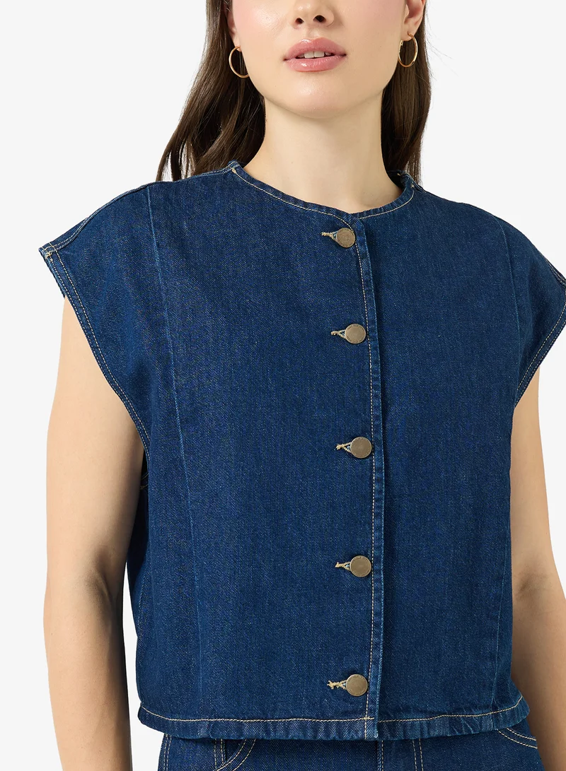 ONLY  Onlsadie Sl Dnm Waistcoat Gen for Women | Best Price UAE