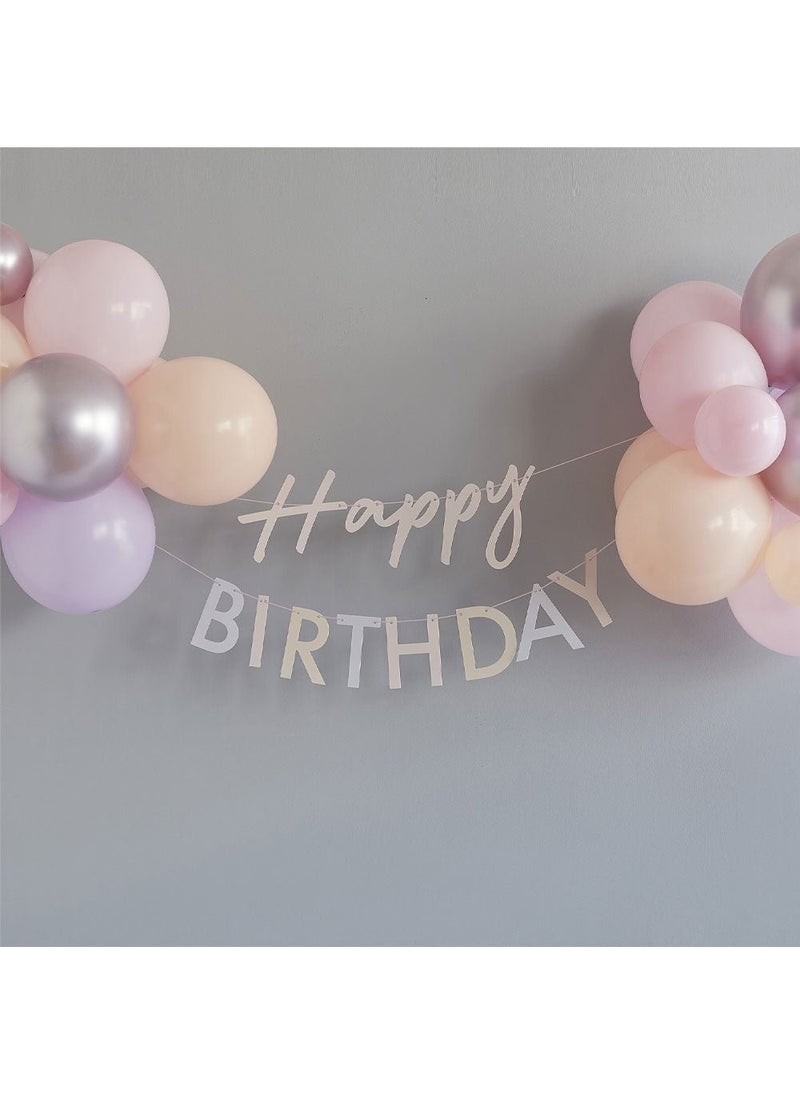 Ginger Ray Happy Birthday Balloon Garland Pastel DIY Kit 150cm - Image 2
