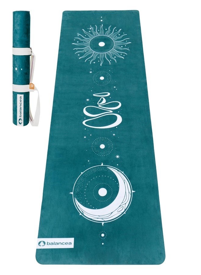 balancea Yoga Mat 5mm Non Slip Suede & TPE - Green Eco-Friendly Fitness & Exercise Mat for Home Gym, Pilates, Gaiam, Hot Yoga, and Meditation - Lightweight Durable 72 x 24 inch Workout Mat for Women, Men - Image 1