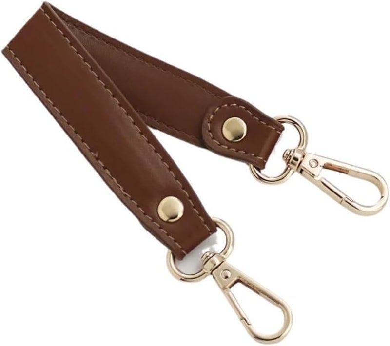 Shoulder Strap PU Leather Women Handbag Handle Short Bag Strap Useful Replaceable 28cm Fashion Simple Solid Color Wide Shoulder Strap Handbags Strap(Coffee) - Image 1