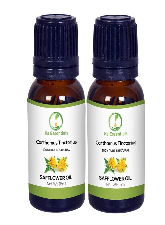 Ks Essentials 100% Pure Safflower Oil (Carthamus tinctorius) 100% Natural & Undiluted(15ml) Each - Image 1