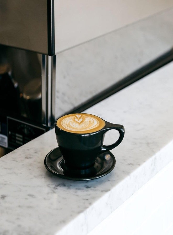 notNeutral LINO Porcelain Cup & Saucer (Black, Small Latte, 2) - Image 2