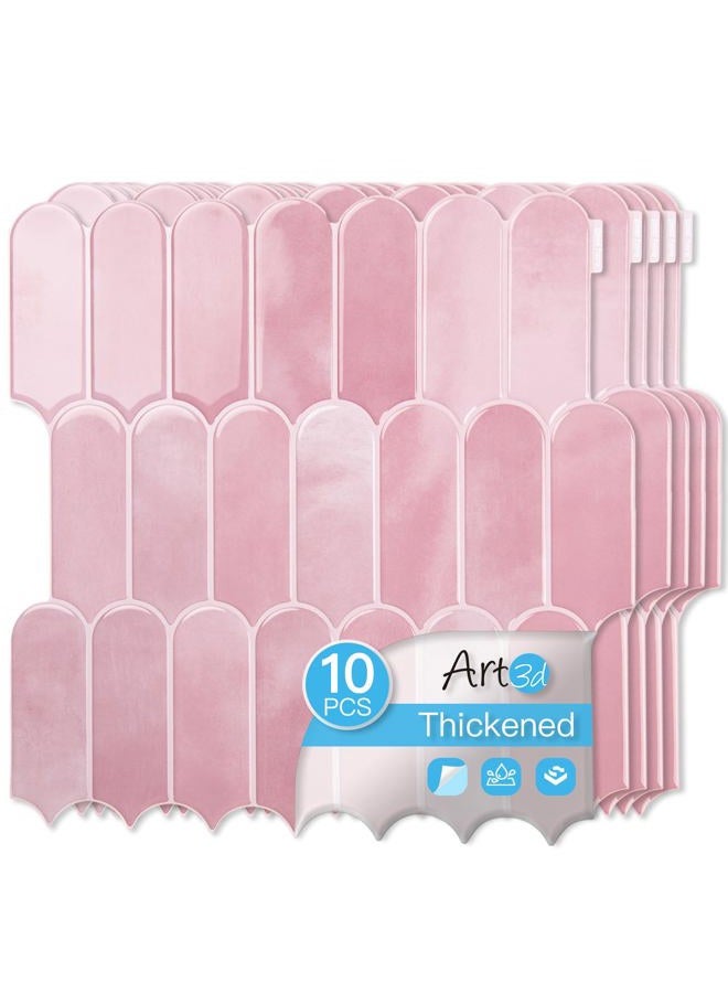 Art3d 12 x 12 Inch Heavy-Duty Peel and Stick Backsplash, Self-adhesive Wall Tiles for Kitchen Bathroom Decor, 10-Pack Pink - Image 1