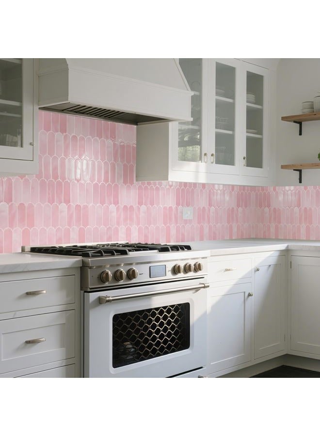 Art3d 12 x 12 Inch Heavy-Duty Peel and Stick Backsplash, Self-adhesive Wall Tiles for Kitchen Bathroom Decor, 10-Pack Pink - Image 2