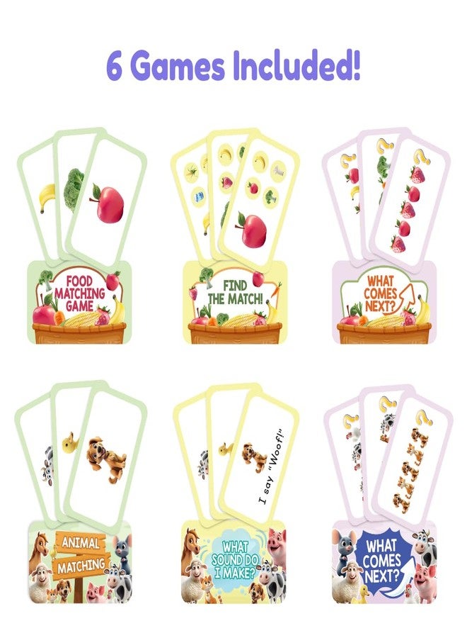 The Fidget Game Popplers, Matching Memory Game for Toddlers Early Learning & Educational Fidget Toy, Food & Farm Animals Popping Game, Teacher Must Have for Matching, Sound Recognition and First Words - Image 5