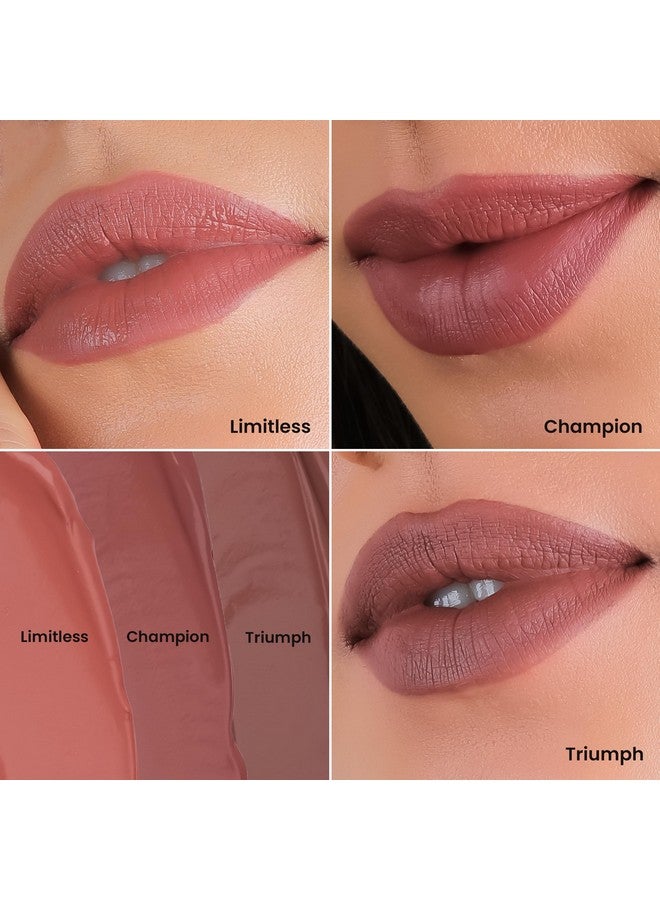 LAMIOR La Mior Mauvish Affair Whipped Velvet Liquid Lipstick: Matte, Transfer-Proof, 12+ Hour Wear | Hydrating, Blurring Full Coverage, Lightweight | Enriched With Avocado & Jojoba Oil | Vegan | Pack Of 3 - 15 Ml Each - Image 2