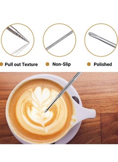 General Milk Frothing Pitcher,600ml Milk Frother Cup Stainless Steel Jug Steaming Pitcher, 20oz Milk Coffee Cappuccino Latte Art Barista Steam Pitchers Milk Jug Cup with Decorating Pen  - Image 5