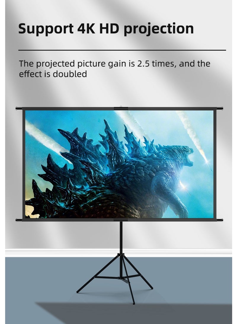 Portable Projector Screen with Stand, ALR Projector Screen 100 Inch 16:9, Outdoor Projection Screen, High Contrast, Work in Ambient Light,Easy Setup, Idea for Home Cinema, Backyard Party  - Image 4