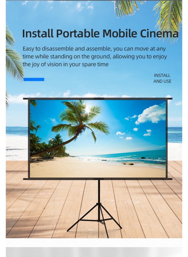 Portable Projector Screen with Stand, ALR Projector Screen 100 Inch 16:9, Outdoor Projection Screen, High Contrast, Work in Ambient Light,Easy Setup, Idea for Home Cinema, Backyard Party  - Image 5