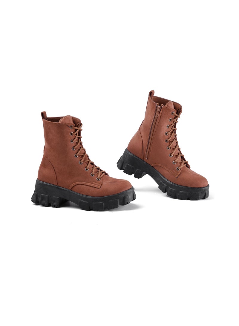 Run  High Quality Suede Half Pot With Zipper-HAVAN - Image 1